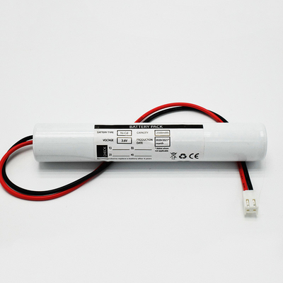 3उच्च लागत प्रभावी के साथ आपातकालीन प्रकाश व्यवस्था के लिए.6V 2500mAh Ni-CD बैटरी