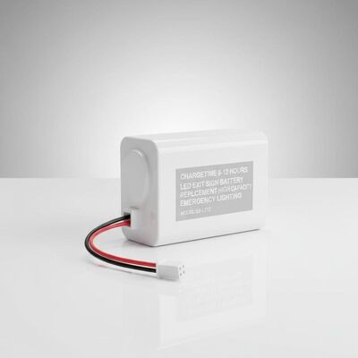 Chargetime 8 to 12 Hours LED Exit Sign Battery Replacement White High Capacity Replacement Battery for Emergency Lighting