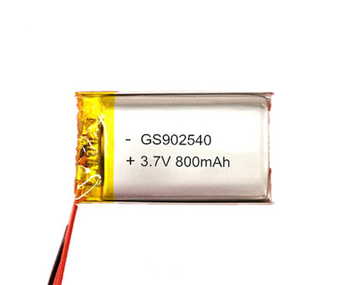 लिथियम पॉलिमर बैटरी 902540 800mAh 3.7V प्रकाश के लिए आवेदन करें