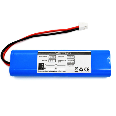 आपातकालीन प्रकाश बैटरी LiFePO4 3000mah बैटरी 6.4V ब्लू पीवीसी