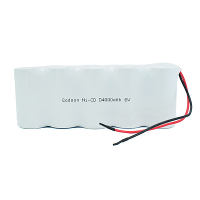 नी सीडी रिचार्जेबल बैटरी पैक D4000mAh 6.0V साइकिल लाइफ बैटरी