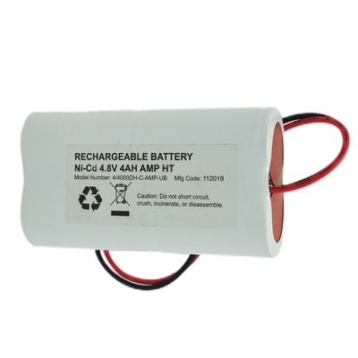 साइड बाय साइड इमरजेंसी एग्जिट लाइट बैटरी पैक 4.8 वोल्ट D40000mAh NiCd