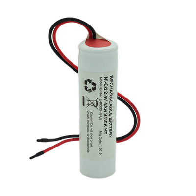 Ni Cd D4000mah 2.4 वोल्ट आउटपुट लाइट बैटरी स्टिक टाइप सफेद पीवीसी के साथ