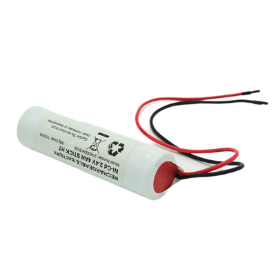 Ni Cd D4000mah 2.4 वोल्ट आउटपुट लाइट बैटरी स्टिक टाइप सफेद पीवीसी के साथ