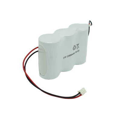 अगल-बगल इमरजेंसी एग्जिट लाइट बैटरी पैक 3.6 V C2500mAh NiCd 64g