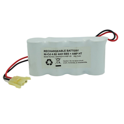 आपातकालीन प्रकाश व्यवस्था के लिए 55 डिग्री D4000mAh निकड बैटरी पैक 4.8V