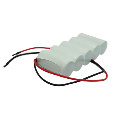 C2500mAh NiCd 6.0V रिचार्जेबल सेल बैटरी पैक अपेक्षित जीवन 5 वर्ष