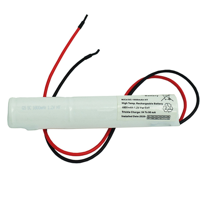 SC1800mAh 3.6Volt निकल कैडमियम बैटरी पैक 500 टाइम्स साइकिल लाइफ