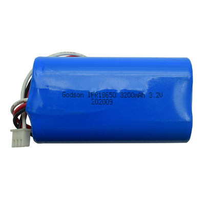 3200mAh 3.2V बेलनाकार आग से बाहर निकलने वाली लाइट बैटरी LiFePO4 IFR18650