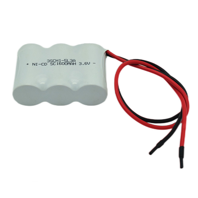 NiCD निकेल कैडमियम बैटरी पैक SC 1600mAh 3.6V लंबी साइकिल लाइफ