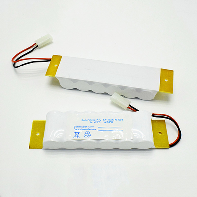 SC1800mAh 7.2 V एग्जिट साइन इमरजेंसी लाइट Ni Cd बैटरी बैकप्लेट के साथ