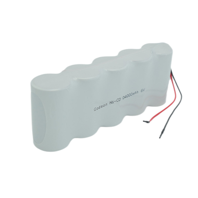 NiCD आपातकालीन निकास प्रकाश बैटरी D4000mAh 6.0 V सुरक्षित साइड बाय साइड