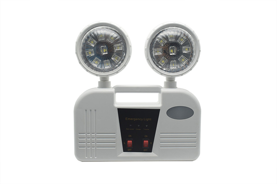 3 घंटे की अवधि 6W ट्विन हेड आपातकालीन प्रकाश AC 85-265V ABS
