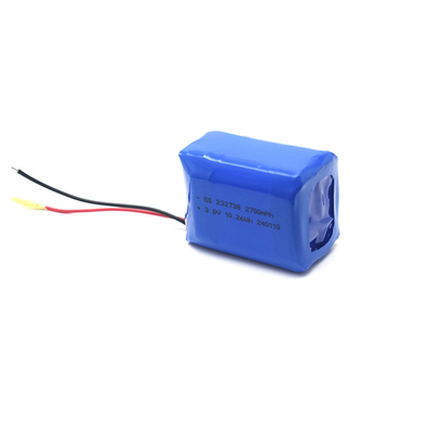 लिथियम आयन पॉलिमर 232738 2700mAh 3.8V पीसीबी और UL1571 24AWG लाल और काला के साथ