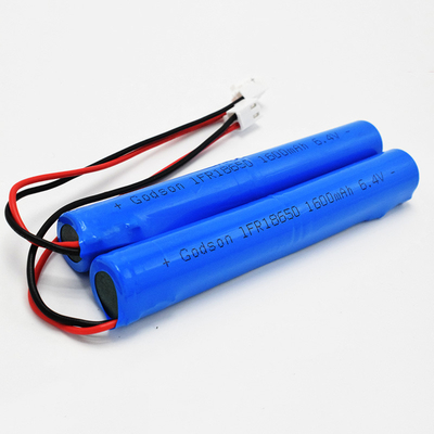IFR 1600mAh 6.4 वोल्ट 18650 LiFePO4 स्टिक टाइप बैटरी आसान स्थापना