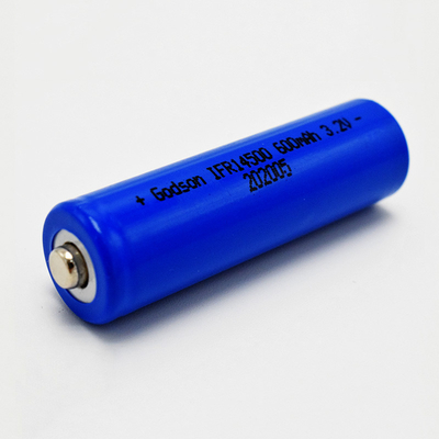 आपातकालीन रोशनी और निकास संकेतों के लिए 14500 600mAh 3.2V LiFePO4 बैटरी