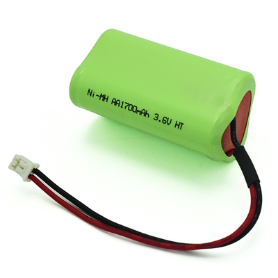 OEM पीवीसी 3.6V Ni-Mh AA1700mAh उच्च तापमान रिचार्जेबल बैटरी