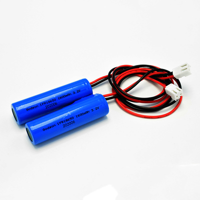 एकल प्रकार IFR 18650*1 सेल पीसीएम 1.6Ah 3.2V LiFePO4 बेलनाकार बैटरी के साथ