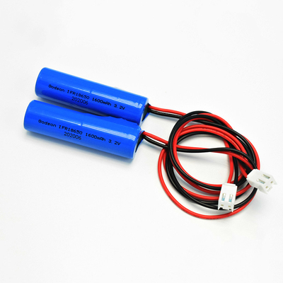 एकल प्रकार IFR 18650*1 सेल पीसीएम 1.6Ah 3.2V LiFePO4 बेलनाकार बैटरी के साथ