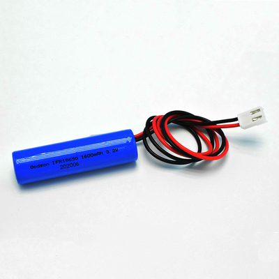 एकल प्रकार IFR 18650*1 सेल पीसीएम 1.6Ah 3.2V LiFePO4 बेलनाकार बैटरी के साथ