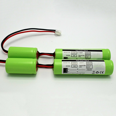 0.1C रिचार्जेबल 3.6 V Ni Mh बैटरी पैक C4000mAh 500 टाइम्स साइकिल