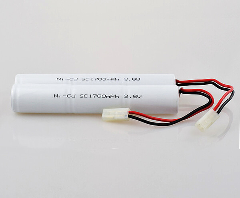 NiCd 0.1C रिचार्जेबल बैटरी पैक 3.6 V SC1700mAh लाइट सेल वजन: