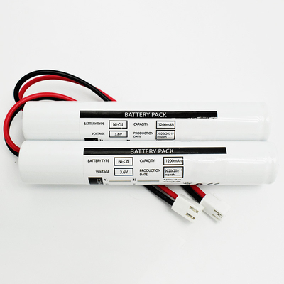 आपातकालीन प्रकाश व्यवस्था के लिए NiCd Sc1200mah 3.6 वोल्ट बैटरी स्टिक प्रकार