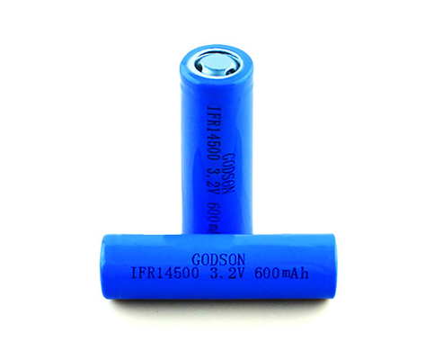 CC CV चार्जिंग 12V LiFePO4 बैटरी IFR14500 रीचार्जेबल 3.2 V 600mAh सिंगल सेल