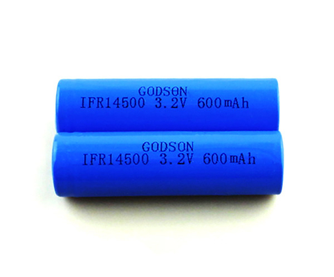 CC CV चार्जिंग 12V LiFePO4 बैटरी IFR14500 रीचार्जेबल 3.2 V 600mAh सिंगल सेल