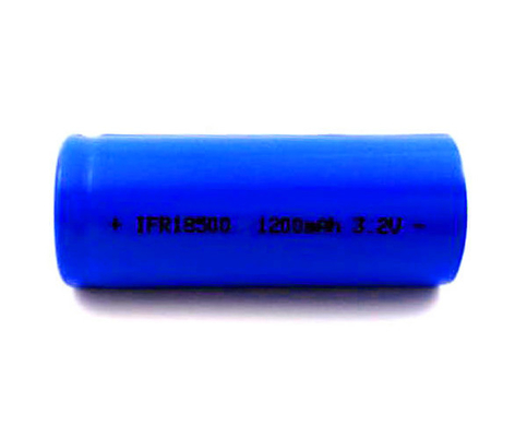 बेलनाकार LiFePO4 सेल लाइट बैटरी पैक से बाहर निकलें 18500 3.2V 1200mAh