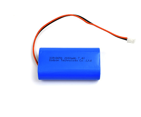 पर्यावरण के अनुकूल 7.4 V 2000mah रिचार्जेबल बैटरी लिथियम आयरन पैक