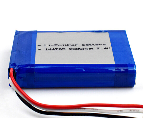 आपातकालीन प्रकाश व्यवस्था के लिए लिथियम पॉलिमर बैटरी 144765 2000mAh 7.4V