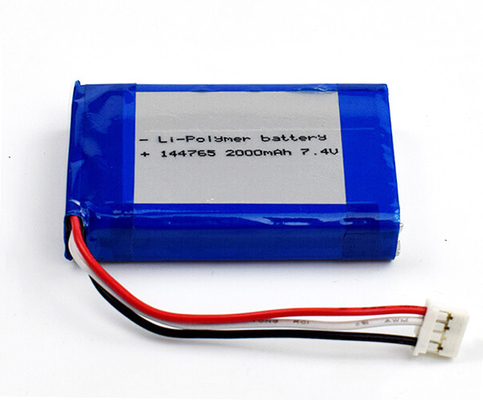 आपातकालीन प्रकाश व्यवस्था के लिए लिथियम पॉलिमर बैटरी 144765 2000mAh 7.4V
