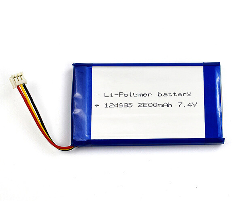 OEM लिथियम आयन बैटरी 124985 2800mAh 7.4 V लिथियम पॉलिमर हल्का वजन