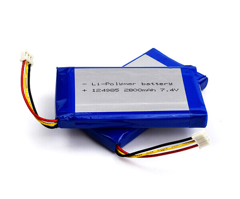 OEM लिथियम आयन बैटरी 124985 2800mAh 7.4 V लिथियम पॉलिमर हल्का वजन