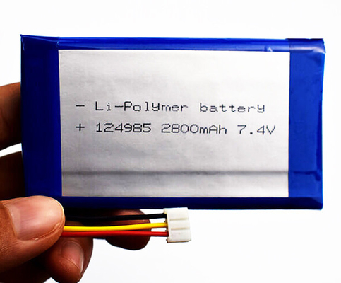OEM लिथियम आयन बैटरी 124985 2800mAh 7.4 V लिथियम पॉलिमर हल्का वजन