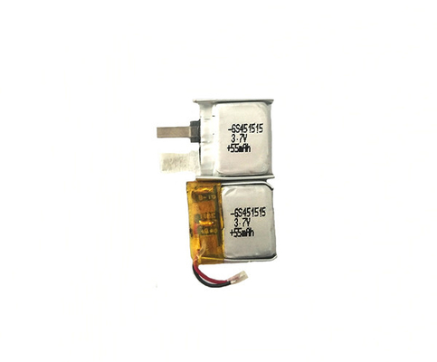 451515 लिथियम पॉलिमर बैटरी 55mAh 3.7 वोल्ट अच्छी सुरक्षा के साथ