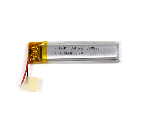 कनेक्टर के साथ इमरजेंसी लाइट ली-पॉलिमर बैटरी 310938 75mAh 3.7V