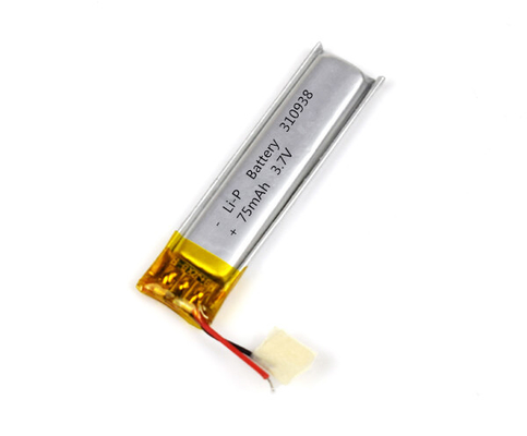 कनेक्टर के साथ इमरजेंसी लाइट ली-पॉलिमर बैटरी 310938 75mAh 3.7V