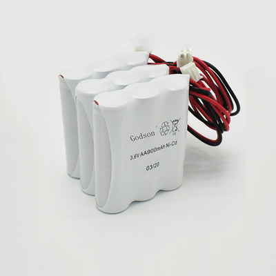 AA900mAh 3.6V इमरजेंसी एग्जिट साइन बैटरी रिप्लेसमेंट NiCd पीवीसी जैकेट
