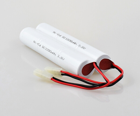 SC1200mAh 3.6 वोल्ट NiCd बैटरी निकल कैडमियम सेल स्टिक पैक