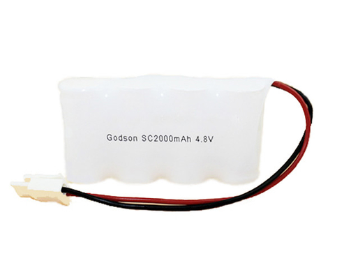 साइड बाय साइड इमरजेंसी एग्जिट लाइट बैटरी पैक 4.8 V SC2000mAh NiCd 36g