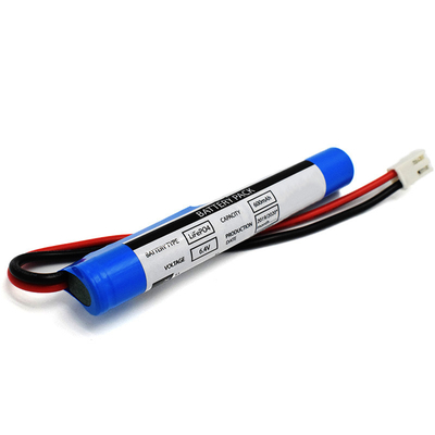 LiFePO4 स्टिक टाइप 6.4 V बैटरी 600mAh JST VH 2P कनेक्टर