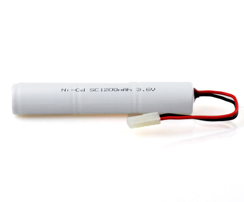 SC1200mAh 3.6 वोल्ट NiCd बैटरी निकल कैडमियम सेल स्टिक पैक