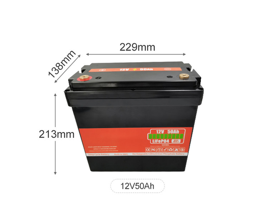 OEM लिथियम बैटरी 12v 50Ah सौर बैटरी पैक गहरी चक्र के साथ