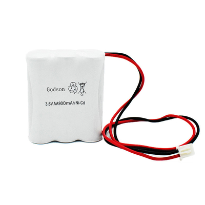 AA900mAh 3.6V इमरजेंसी एग्जिट साइन बैटरी रिप्लेसमेंट NiCd पीवीसी जैकेट